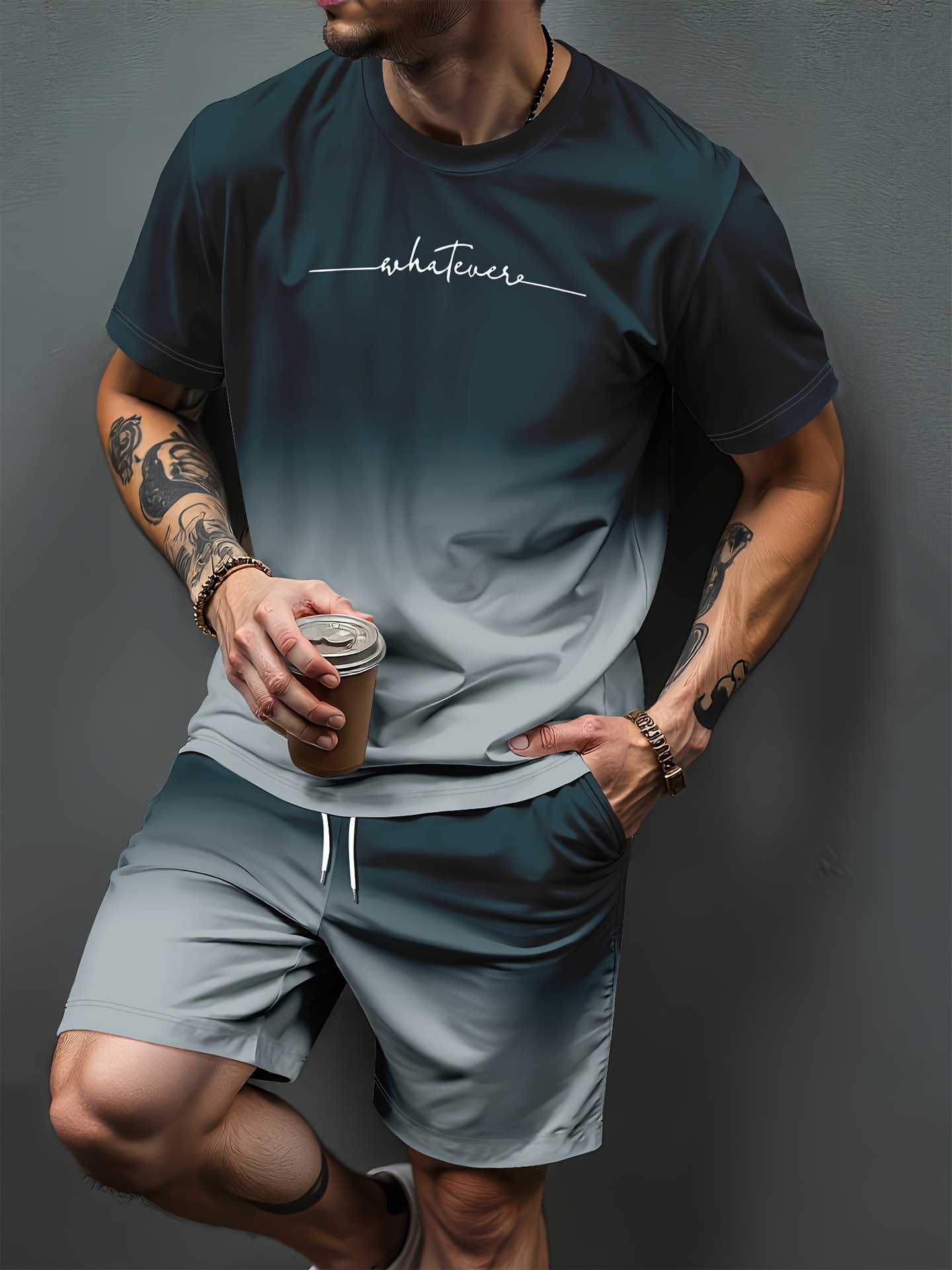 Summer Clothing Line - بدلة رياضية بطباعة ثلاثية الأبعاد بنمط