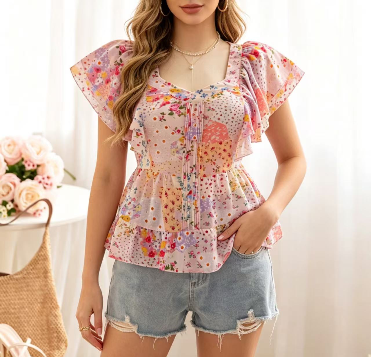 Summer Clothing Girl - بلوزة نسائية بمقاسات كبيرة بتصميم فريد