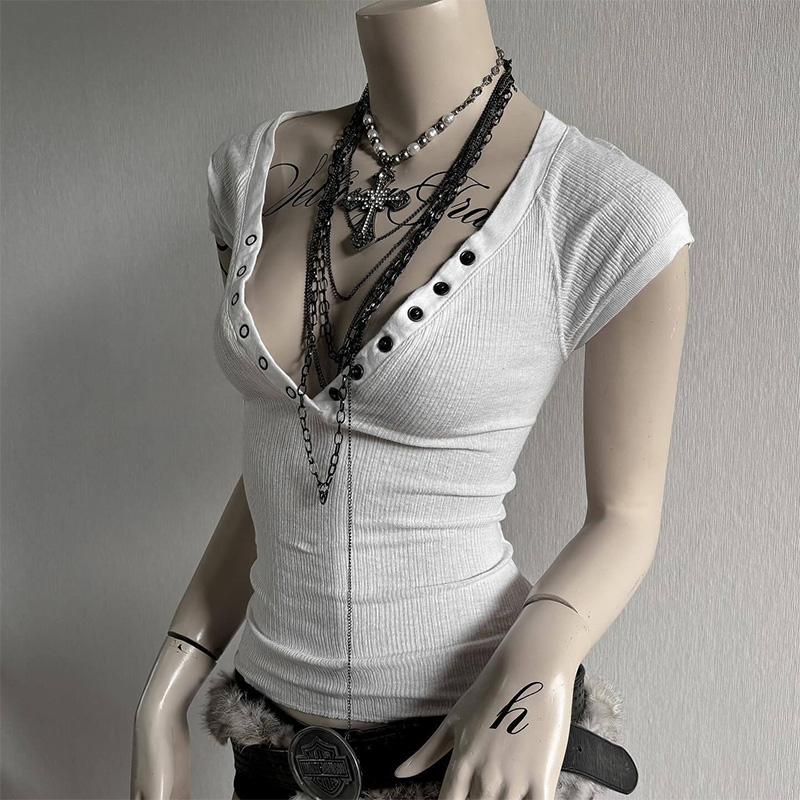 Summer Grunge Clothing - تي شيرت نسائي صيفي 2026 بتصميم