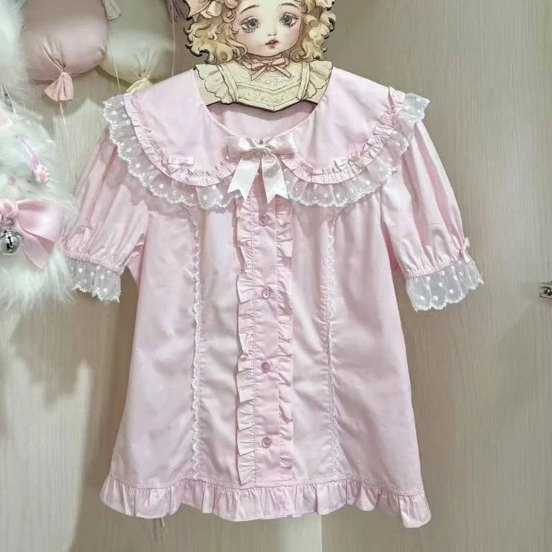 Summer Japanese Clothing - اليابانية Kawaii لوليتا قمصان النساء الحلو
