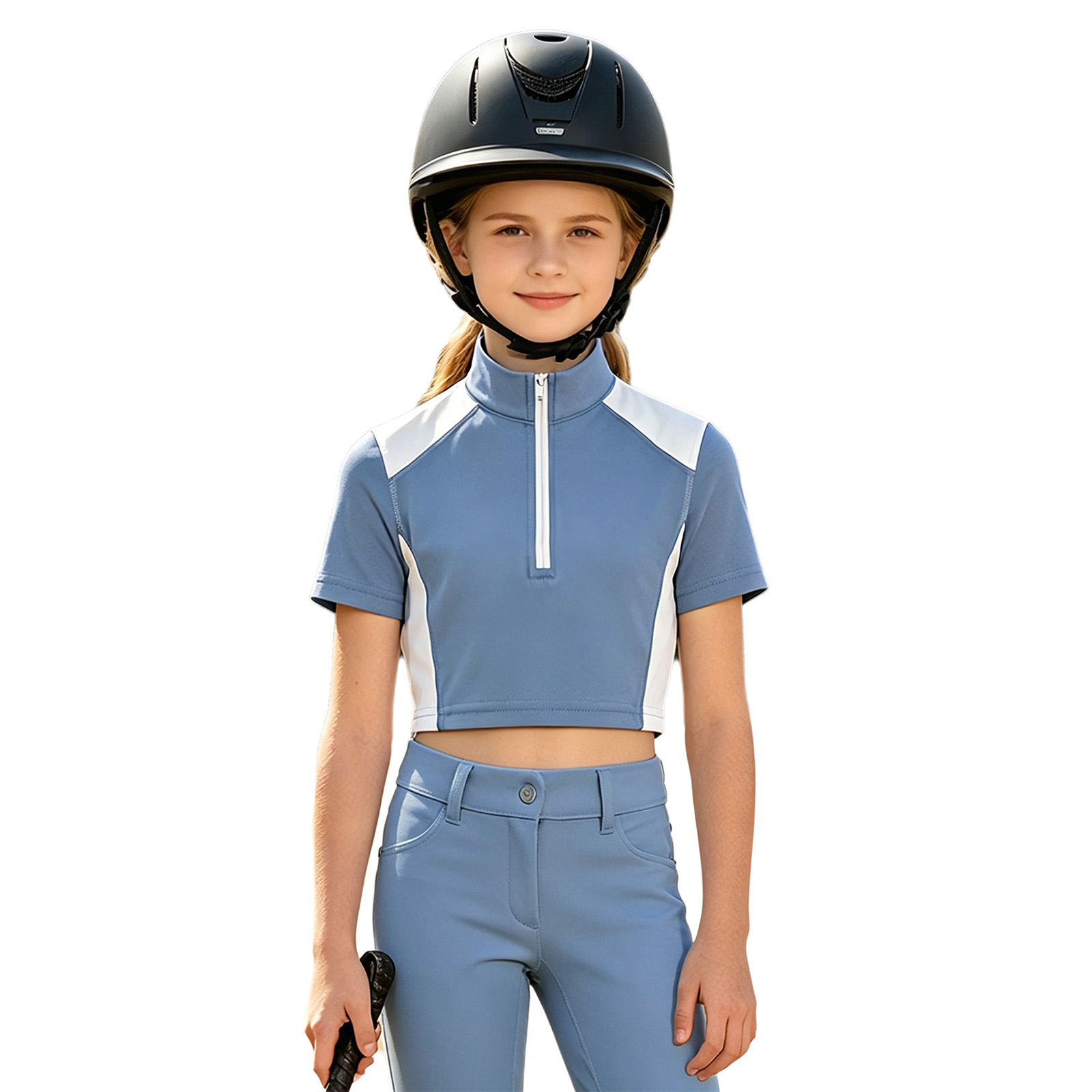 Summer Equestrian Clothing - قميص ركوب الخيل للفتيات الصغيرات، ملابس