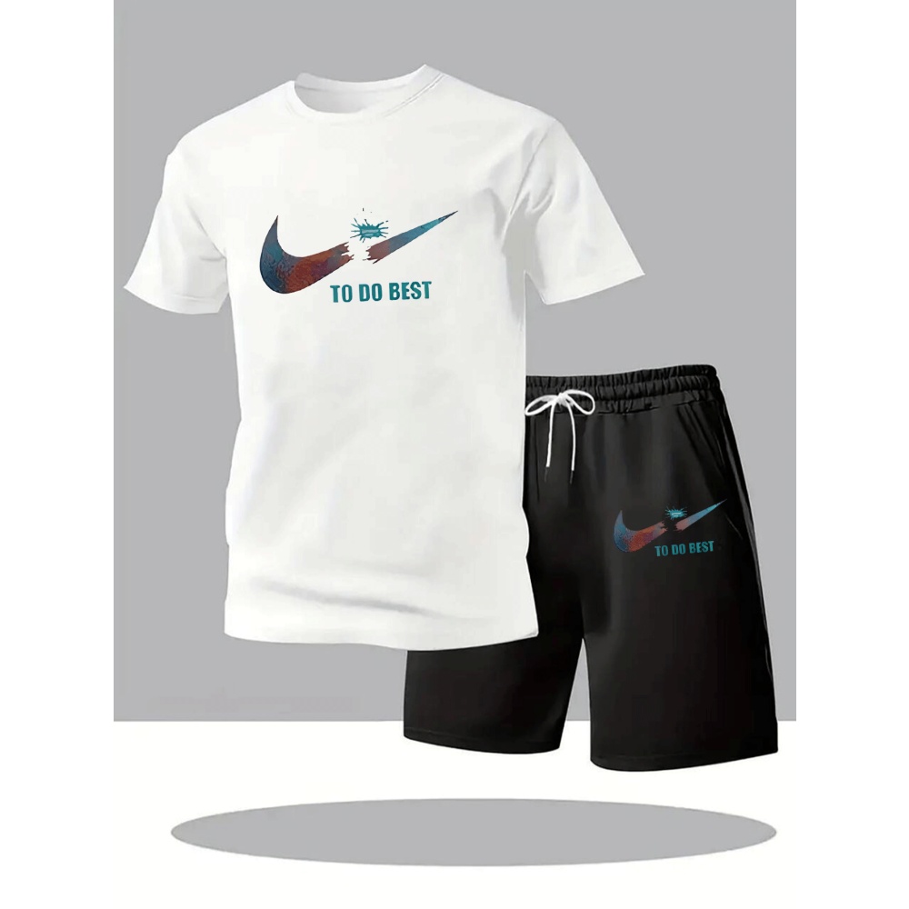 Summer Gym Clothing - بدلة رياضية صيفية جديدة للرجال، طقم