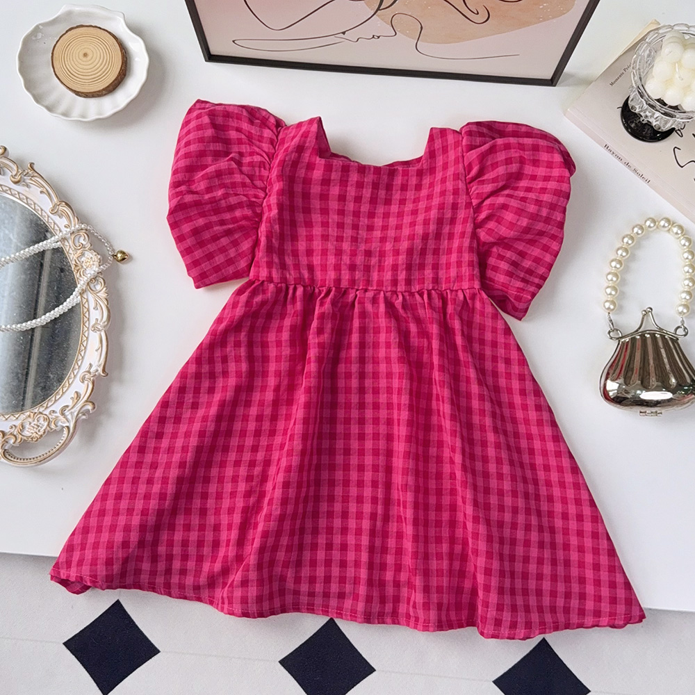 Summer Dresses Yours Clothing - فستان الأميرة الصيفي للأطفال بأكمام قصيرة