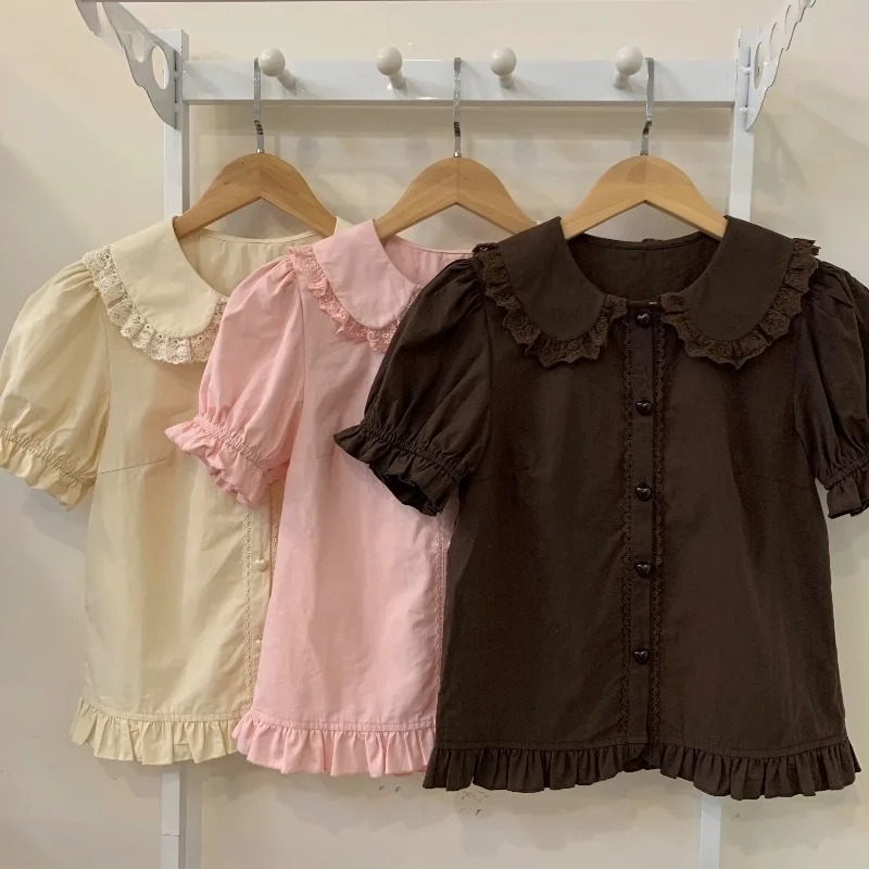 Summer Japanese Clothing - الصيف اليابانية Kawaii لوليتا قمصان النساء