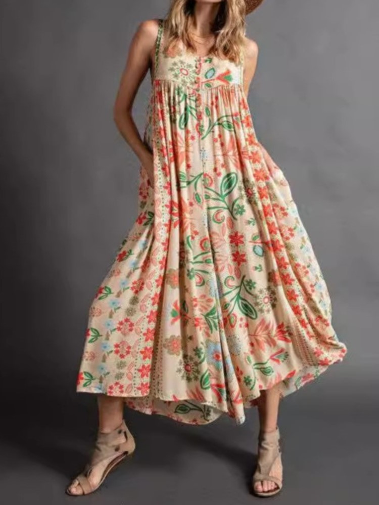 Summer Clothing Holiday - أزياء طباعة بذلة للنساء عارضة خمر