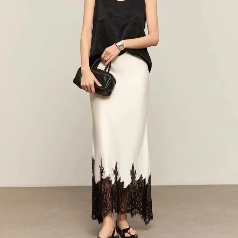 Summer Clothing Trends 2025 - الجنية الدانتيل تقليم ميدي تنورة عالية