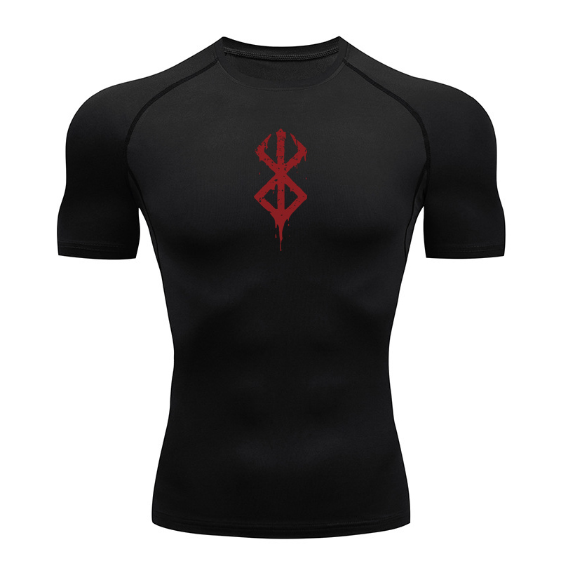 Summer Gym Clothing - قمصان ضاغطة مطبوعة للرجال، قمصان صيفية