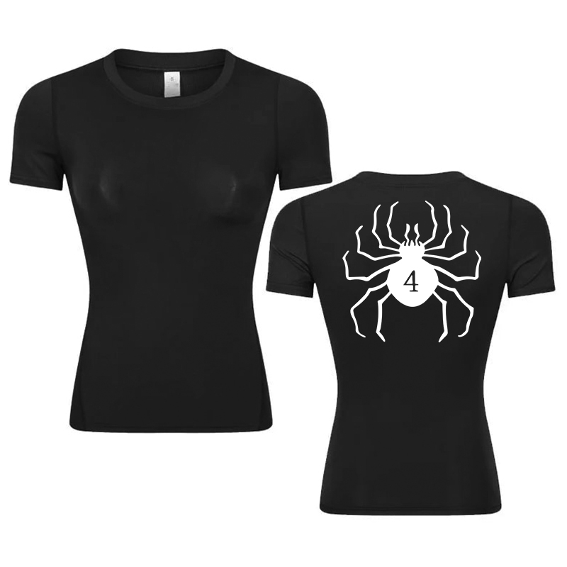 Summer Gym Clothing - قميص نسائي مطبوع عليه رسومات ،