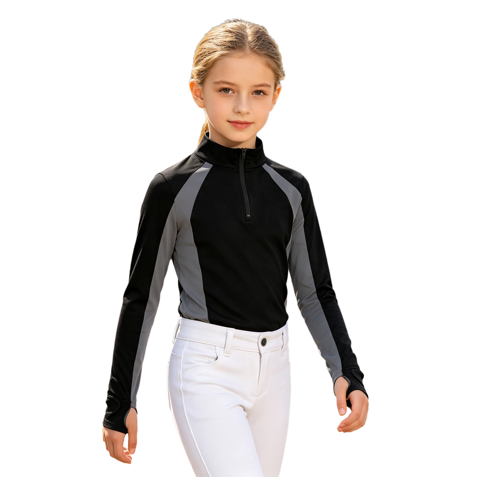 Summer Equestrian Clothing - ملابس ركوب الخيل للفتيات الصغيرات، قميص