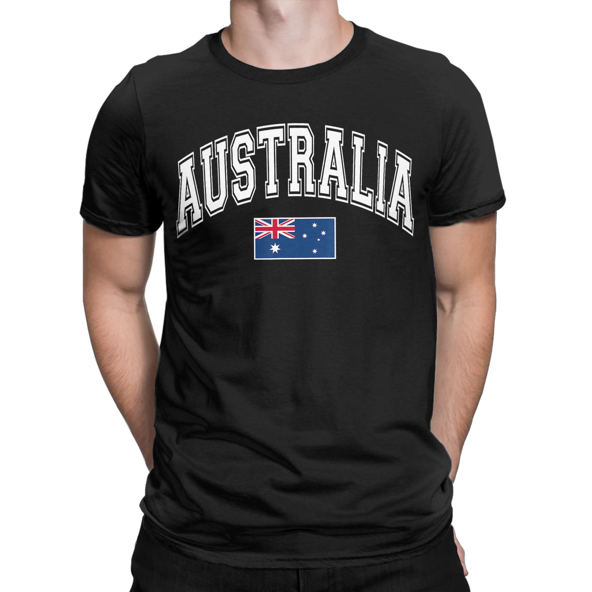 Summer Clothing Australia - تي شيرت رجالي أسترالي بعلم أستراليا،