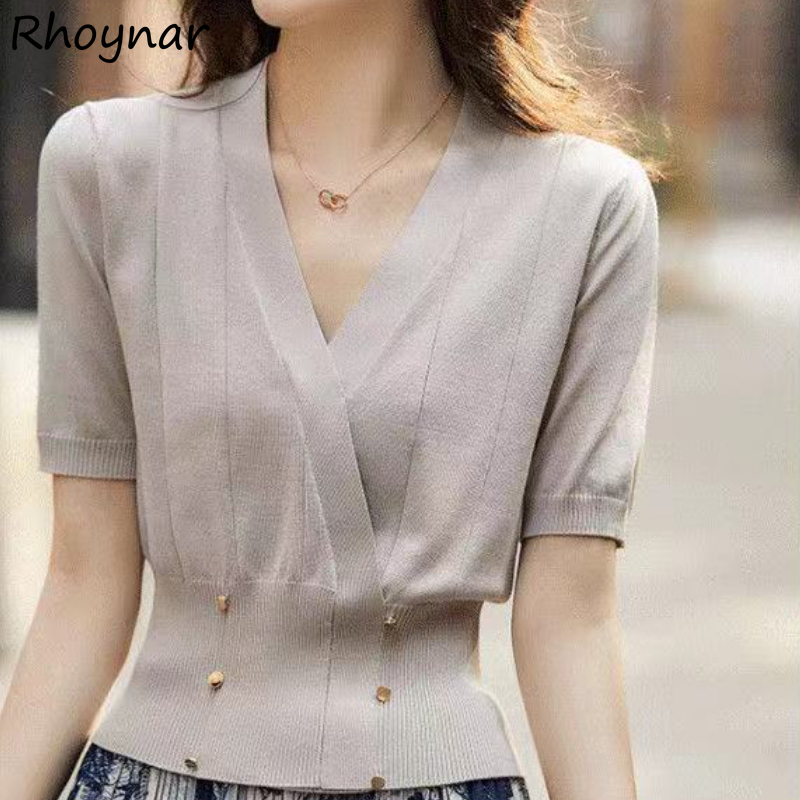 Summer Clothing Colors - البلوزات المرأة الصيف الصلبة بسيطة 2