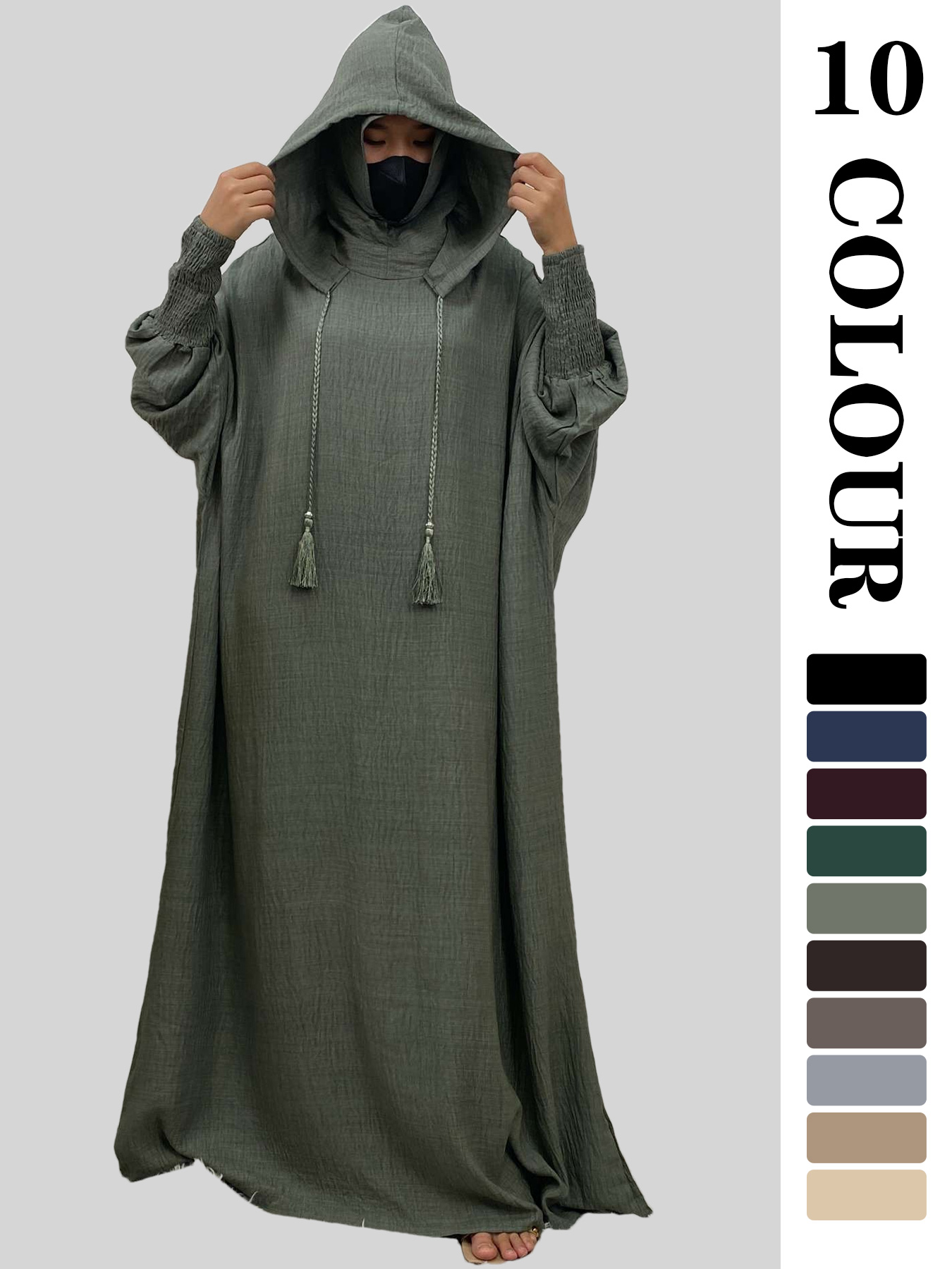 Summer Clothing Colors - عبايات نسائية 12 لونًا ملابس صلاة