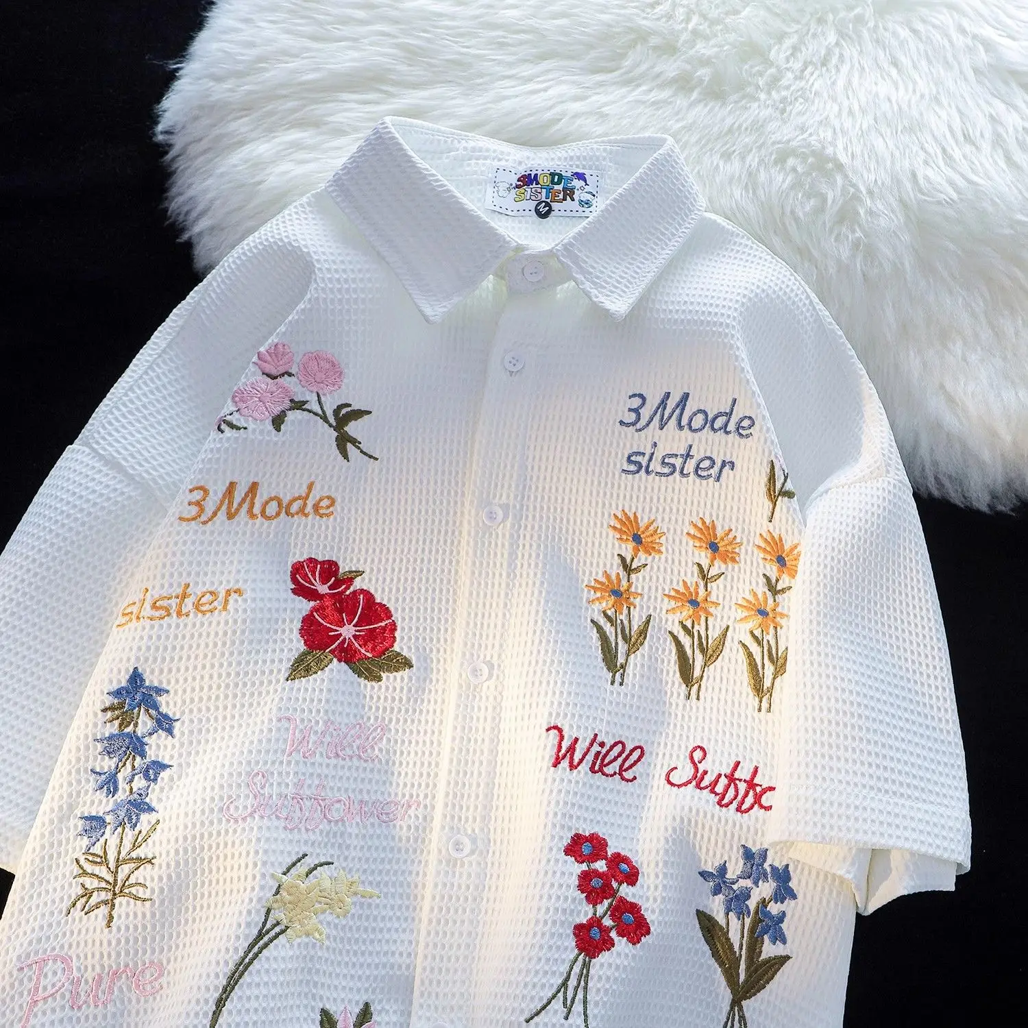 الهراء الأزهار التطريز قمصان ا - مراجعة Summer Clothing Holiday وسعره