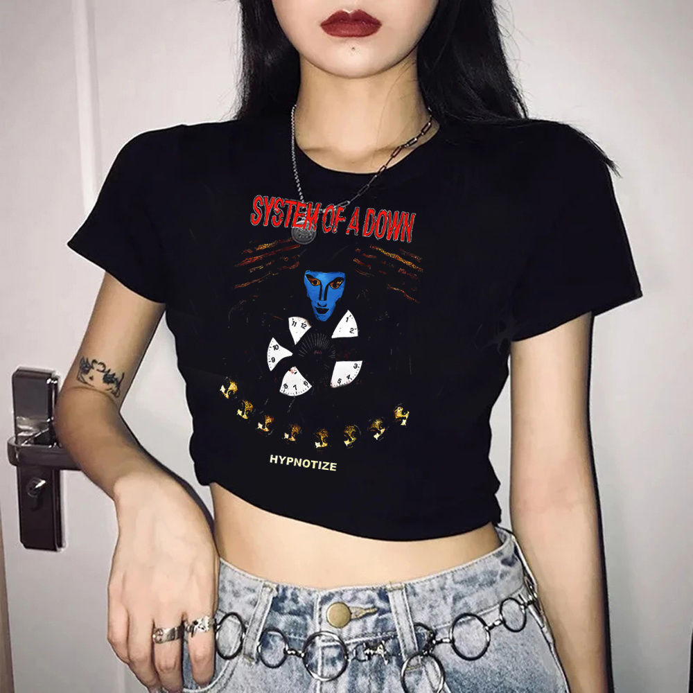 تي شيرت نسائي قصير بتصميم كورس - مراجعة Summer Grunge Clothing وسعره
