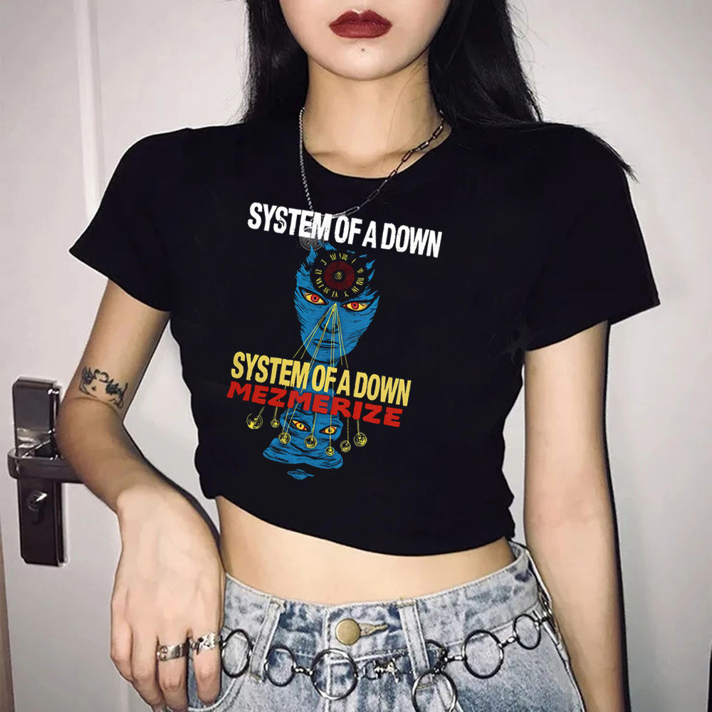 تي شيرت نسائي قصير بتصميم كورس - مراجعة Summer Grunge Clothing وسعره