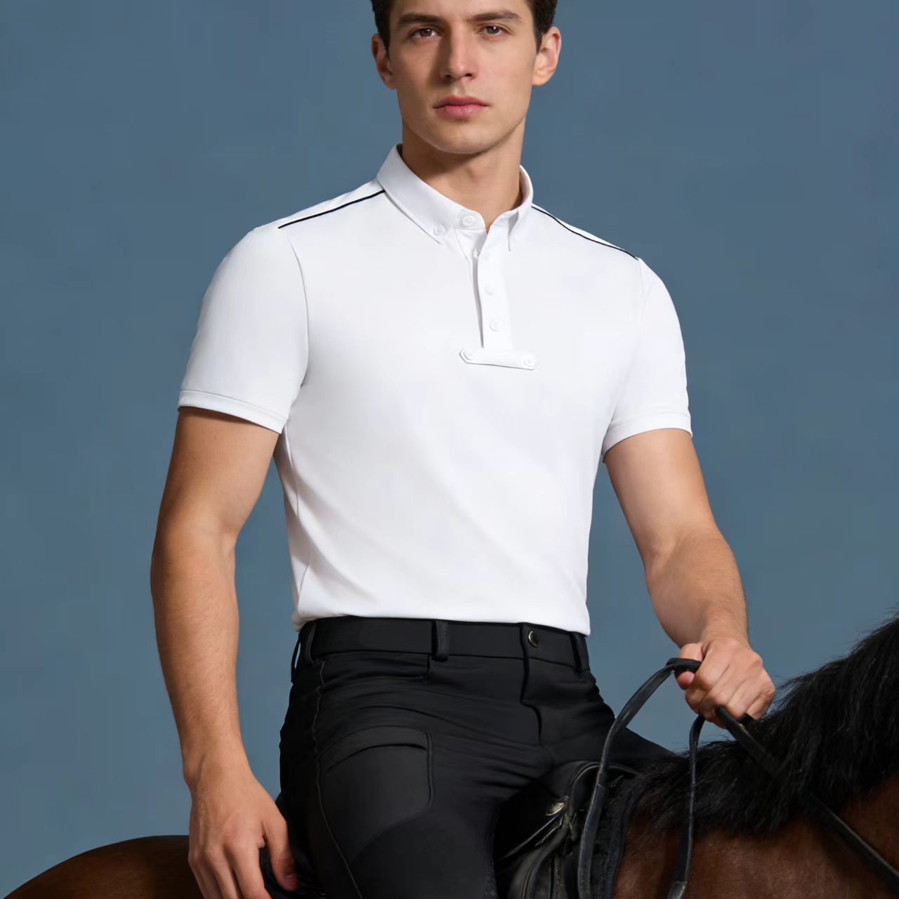 قميص بولو رجالي محبوك للفروسية - مراجعة Summer Equestrian Clothing وسعره