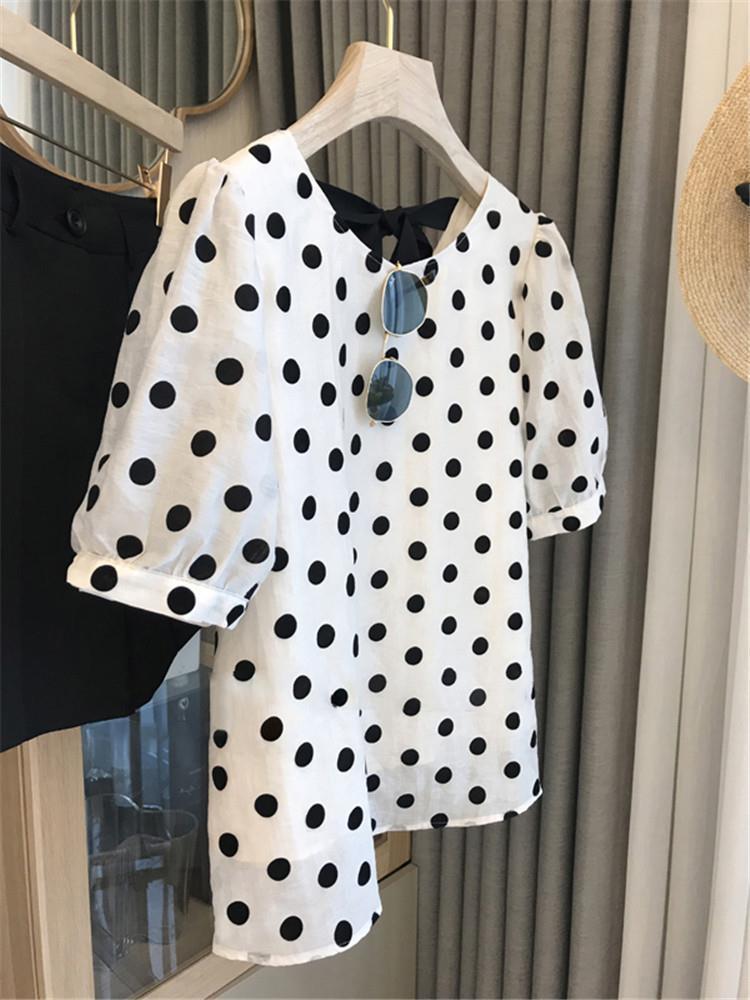 بلوزات منقطة للسيدات أنيقة صيف - مراجعة Summer Clothing Holiday وسعره