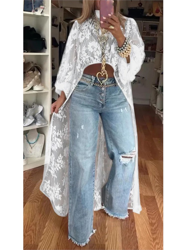 سيدة أزياء من الدانتل قميص أعل - مراجعة Summer Clothing Holiday وسعره