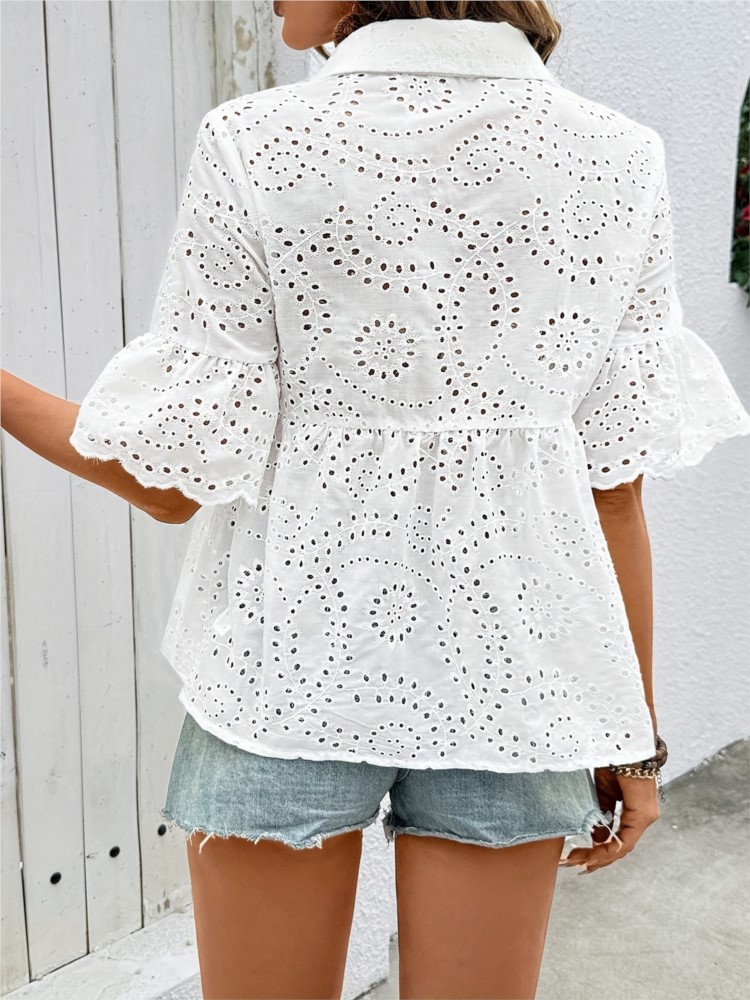 الدانتيل الأبيض هوك زهرة جوفاء - مراجعة Summer Clothing Holiday وسعره