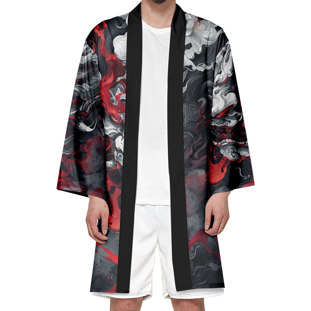 سترة طويلة عصرية مطبوعة على شك - مراجعة Summer Japanese Clothing وسعره