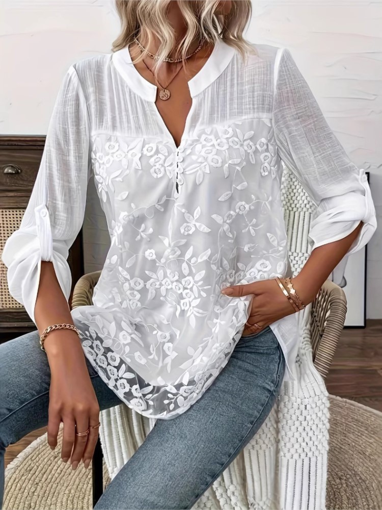 أزياء الدانتيل الأبيض قميص أعل - مراجعة Summer Clothing Holiday وسعره