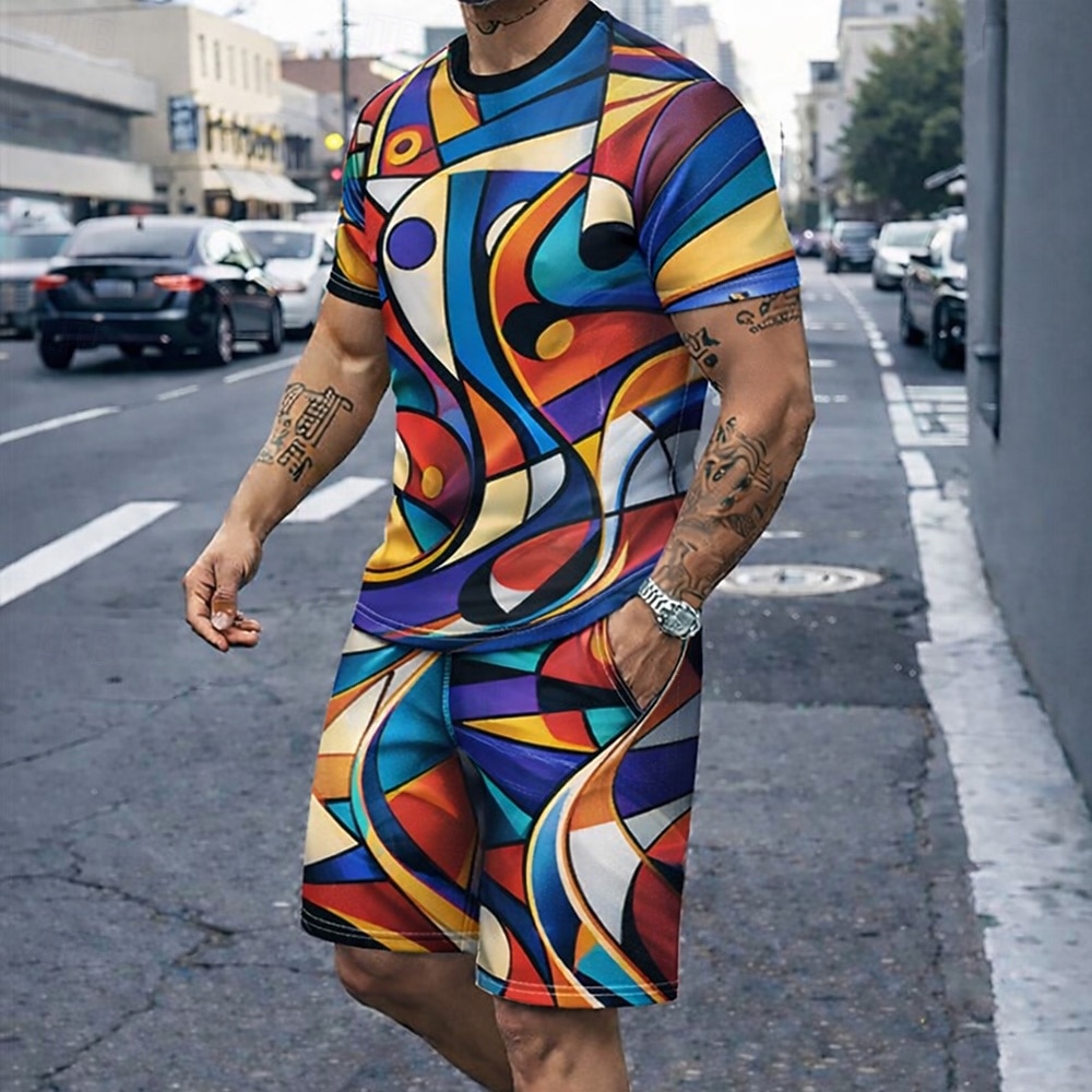 طقم رجالي من قطعتين: تي شيرت ص - مراجعة Summer Outdoor Clothing وسعره