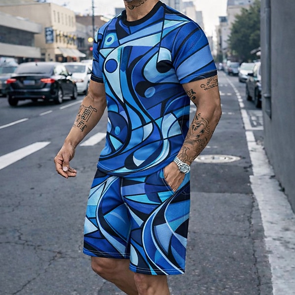 طقم رجالي من قطعتين: تي شيرت ص - مراجعة Summer Outdoor Clothing وسعره