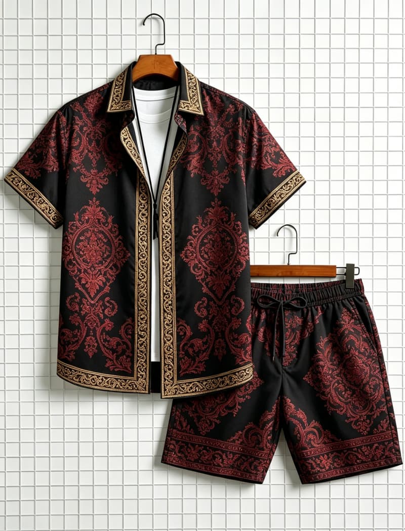 طقم قميص رجالي بأكمام قصيرة وش - مراجعة Summer Outdoor Clothing وسعره