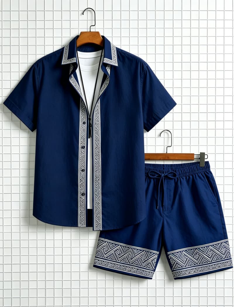 طقم قميص رجالي بأكمام قصيرة وش - مراجعة Summer Outdoor Clothing وسعره