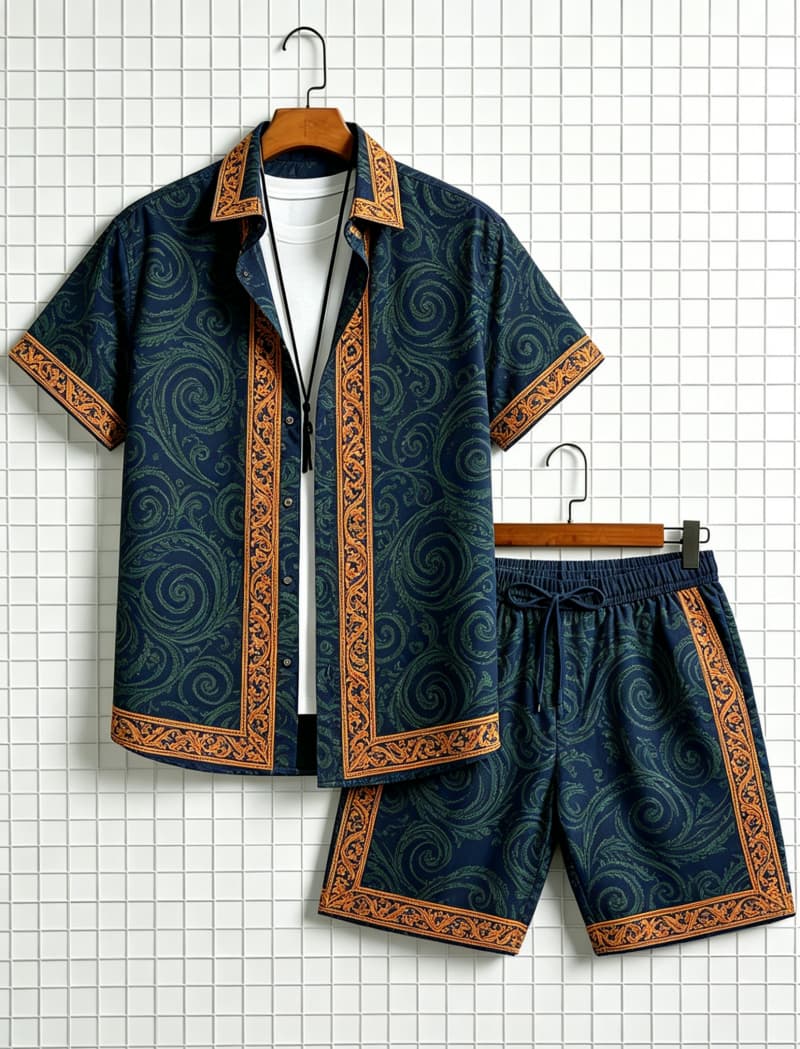طقم قميص رجالي بأكمام قصيرة وش - مراجعة Summer Outdoor Clothing وسعره