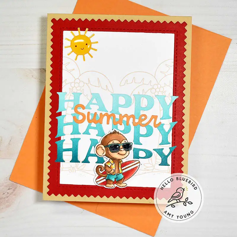 قوالب قص بتصميم مشهد شاطئ نحيف - مراجعة Summer Clothing Words وسعره