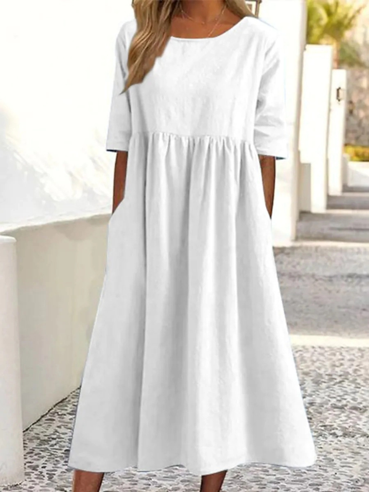 فستان نسائي عصري جديد برقبة دا - مراجعة Summer Clothing Colors وسعره