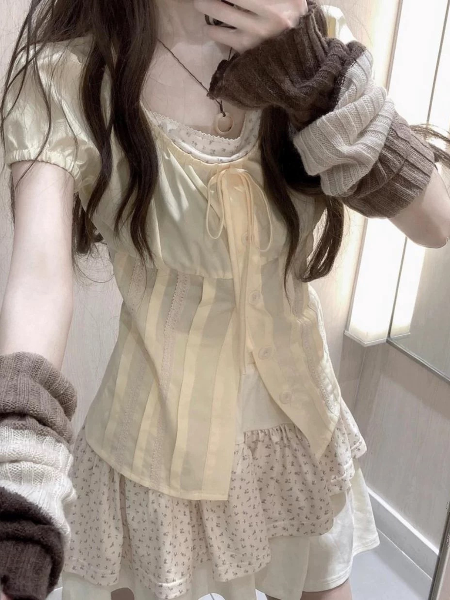 طقم نسائي صيفي من قطعتين بنقشة - مراجعة Summer Clothing Girl وسعره