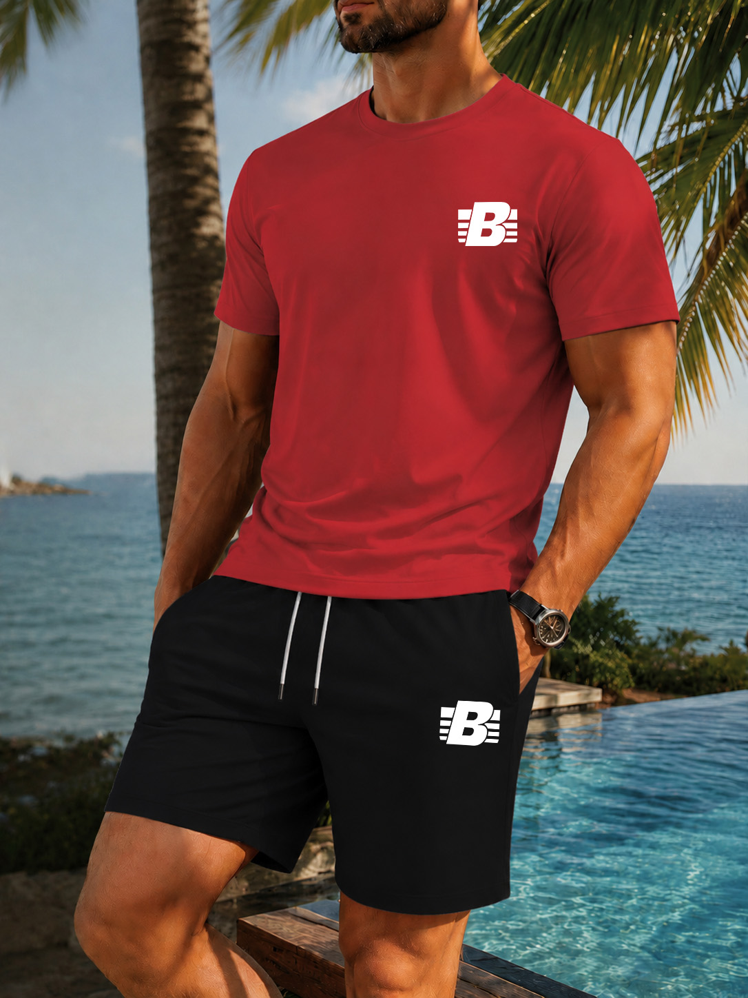 طقم رياضي رجالي من قطعتين، ملا - مراجعة Summer Gym Clothing وسعره