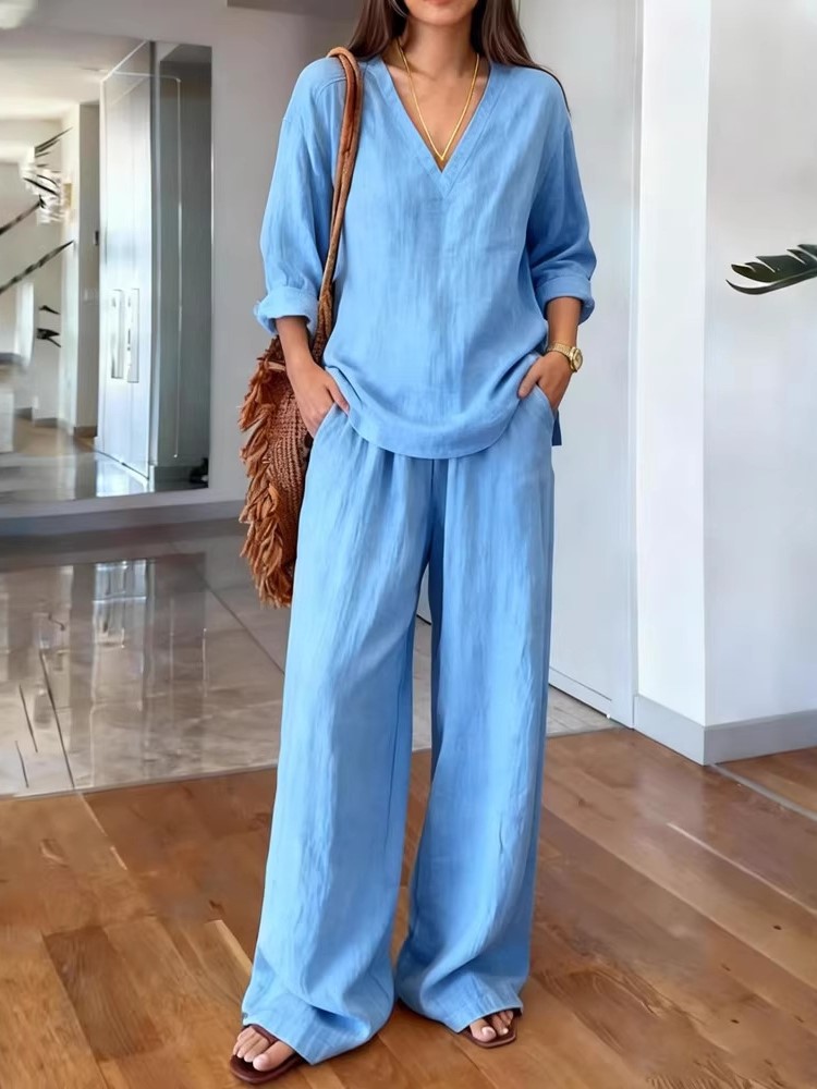 طقم كاجوال بجيوب للنساء، بلوزة - مراجعة Summer Clothing Holiday وسعره