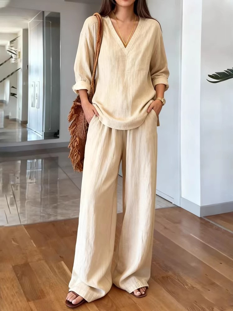 طقم كاجوال بجيوب للنساء، بلوزة - مراجعة Summer Clothing Holiday وسعره